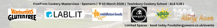 banner with logos middleton foods, warburton gluten free, labl.it, Monty's GF beer and Vitalite